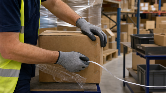 AI-generated editorial image for Warehouse and picking gloves: the cut risk you don't see coming