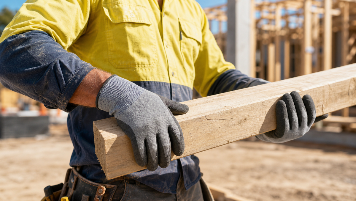 AI-generated editorial image for Breathable work gloves for Australian summer sites